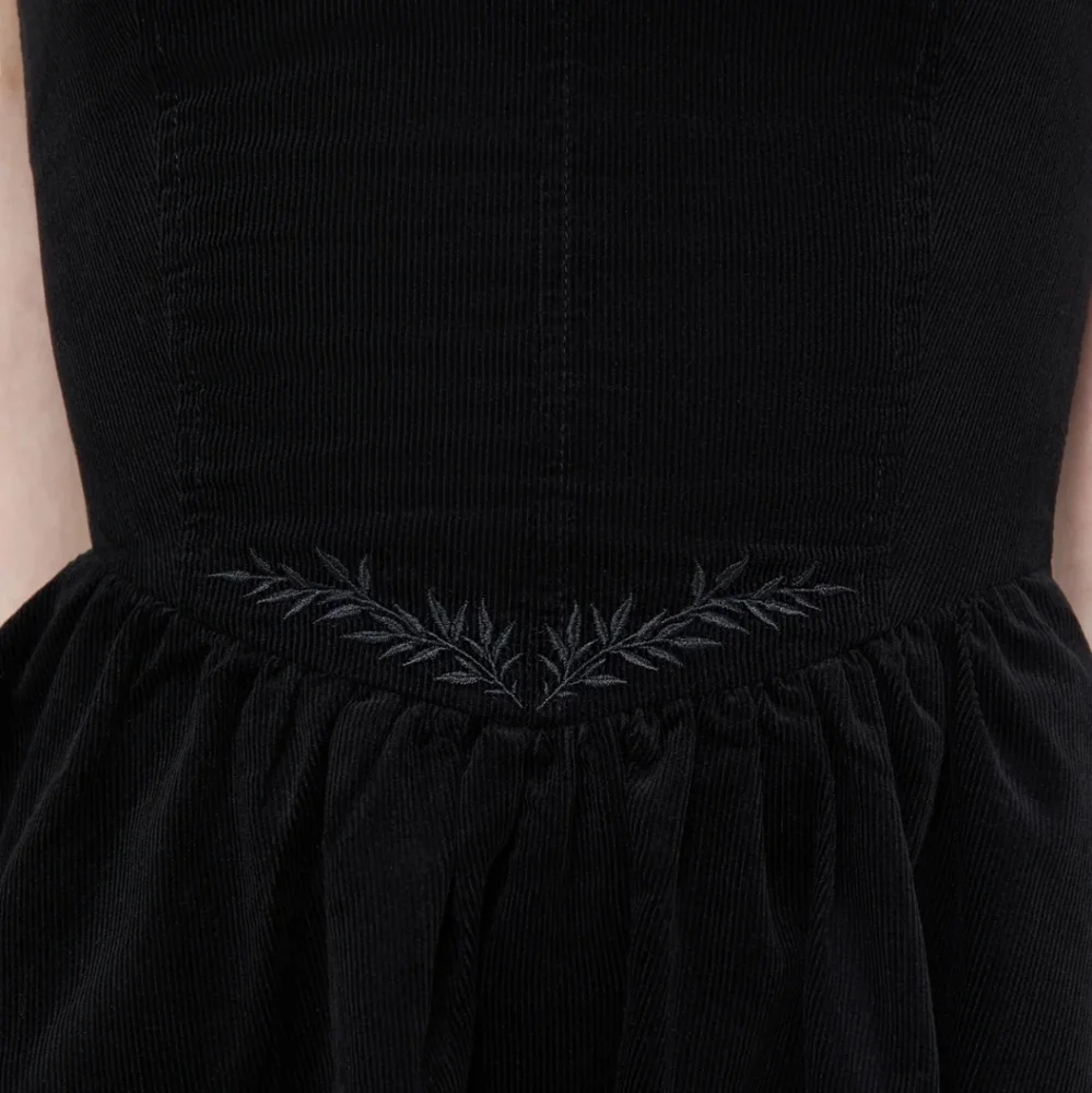 Killstar Black Velvet Mini Dress with Sheer Mesh Yoke - Picture 2 of 8